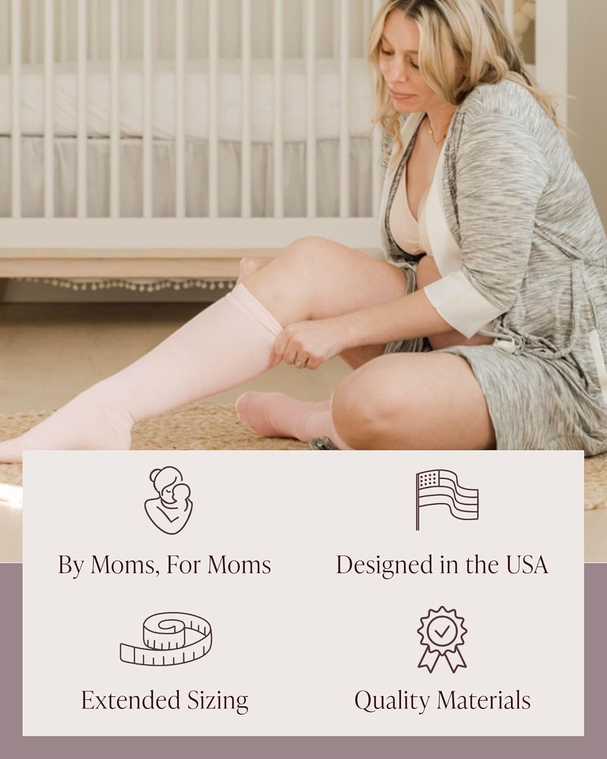 Kindred Bravely Compression Socks 2-Pack | Graduated Compression Socks for Circulation Pregnancy Travel - Image 3