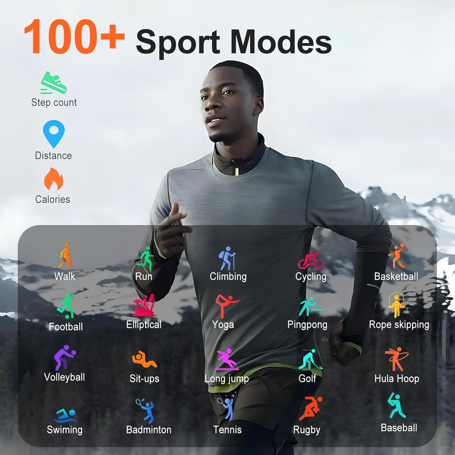 Smart Watch for Men Women Answer/Make Calls,Smartwatch with Heart Rate Sleep Counter Fitness Tracker, 100+ Sport Modes IP68 Waterproof Step Counter Smartwatch for iOS Android. - Image 6