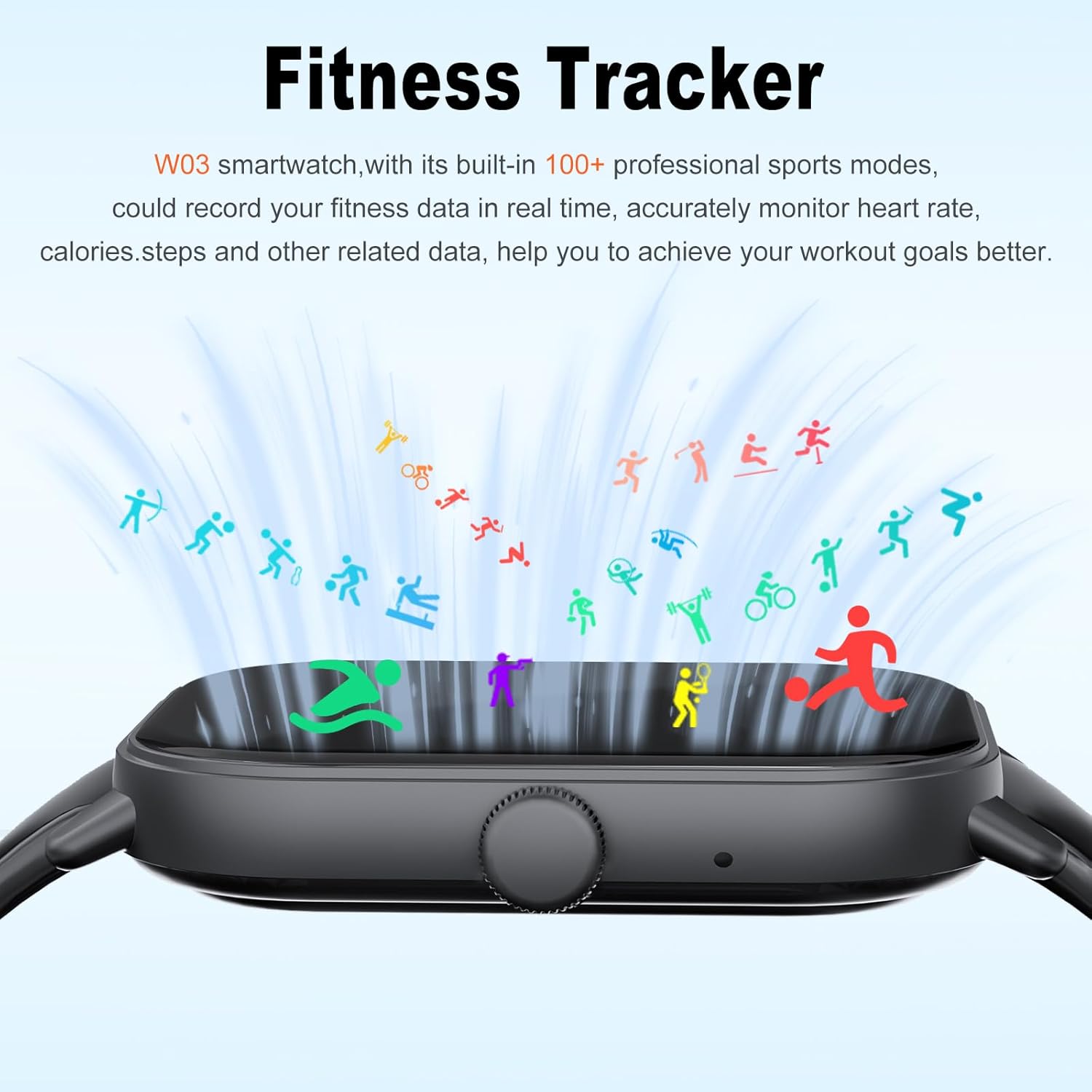 Smart Watch for Men Women Answer/Make Calls,Smartwatch with Heart Rate Sleep Counter Fitness Tracker, 100+ Sport Modes IP68 Waterproof Step Counter Smartwatch for iOS Android. - Image 7