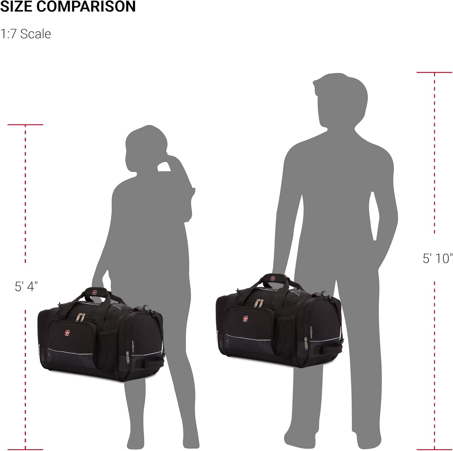 SwissGear Apex Duffle Bag for Travel and Gym with Bungee-Cord System - Image 5